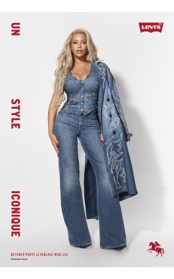 Second chapitre de la collaboration Beyoncé x Levi’s avec l'affiche de 2025 "Un Style iconique"