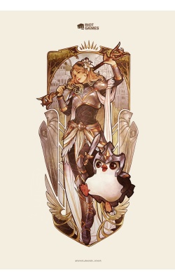 Affiche originale pour le TFT Paris Open (Team Fight Tactics) - RIOT Games - Lux / Pengu