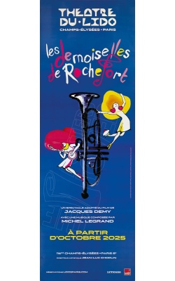 Affiche originale du spectacle "Les Demoiselles de Rochefort" du Théatre du LIDO