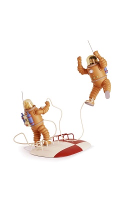 Tintin & Haddock cosmonautes sur la fusée