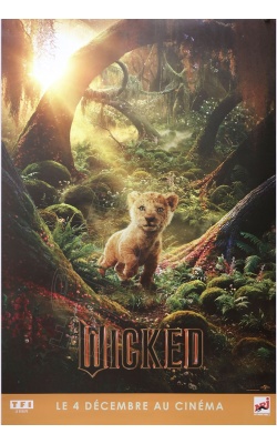 Affiche originale du film WICKED partie 1 avec Brrr, "Le Lionceau"